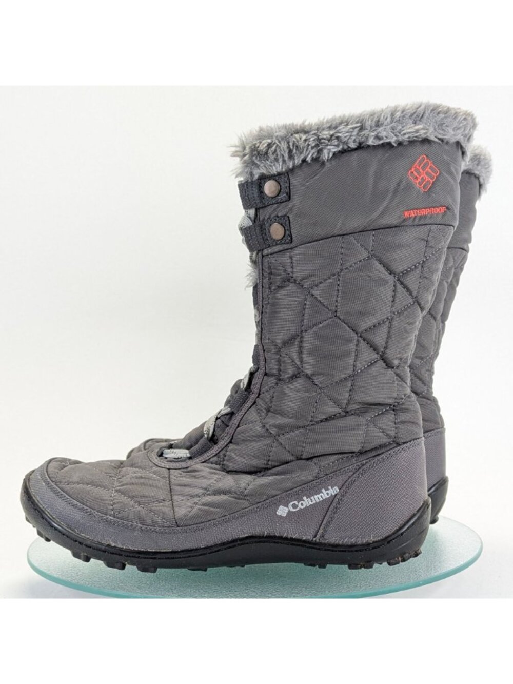 Columbia Womens Size 8 Minx II Mid Gray Insulated Snow Boots Winter BL1585-051 - Picture 8 of 11